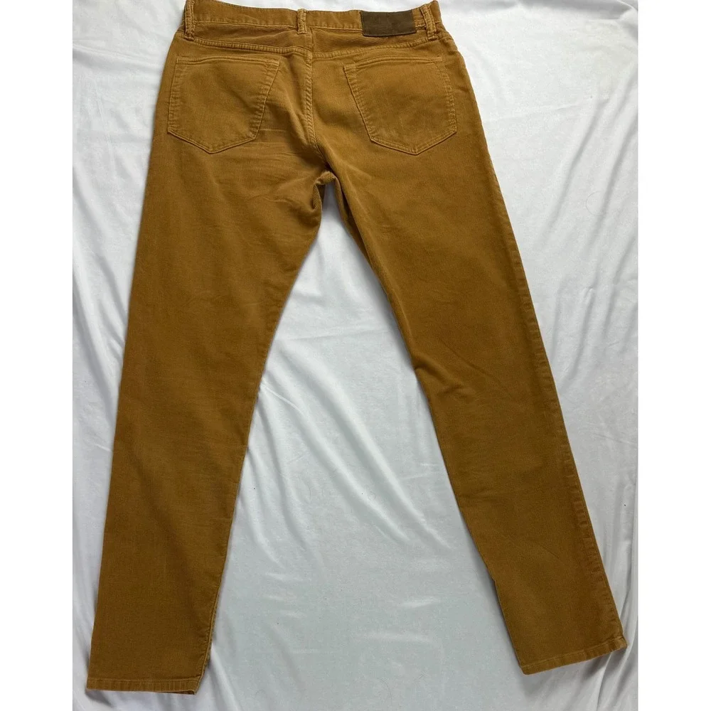 Todd Snyder Mens Slim Fit Corduroy Pants Tobacco Brown 30x32